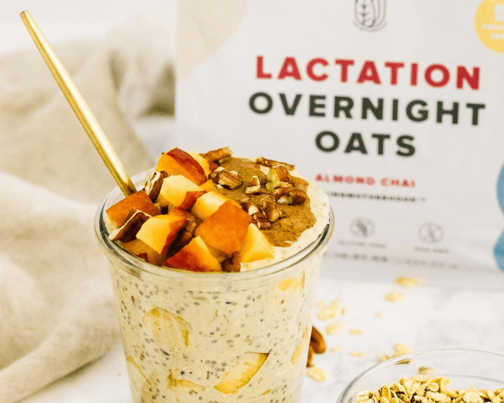 Peach Pie Lactation Overnight Oats